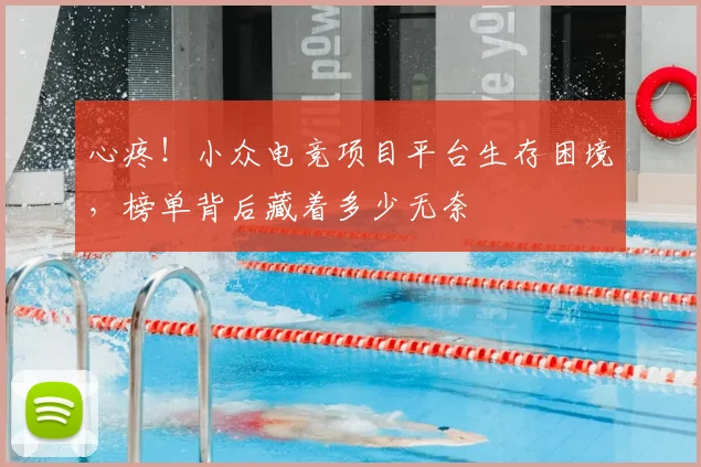 心疼！小众电竞项目平台生存困境，榜单背后藏着多少无奈
